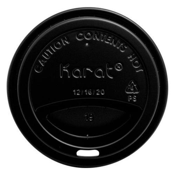 Karat 10-24 oz Black Travel Lid, PK1000 C-KDL516B